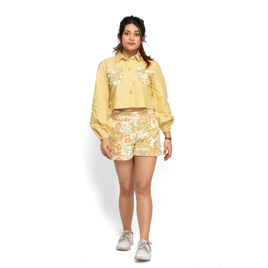 Urban-Utsav Shorts with crop shirt set